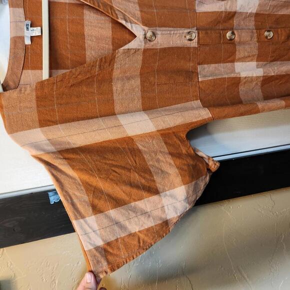 Amuse Society Women's Lovely Day Plaid Button-Up Mini Dress - Size Medium - Picture 5 of 8